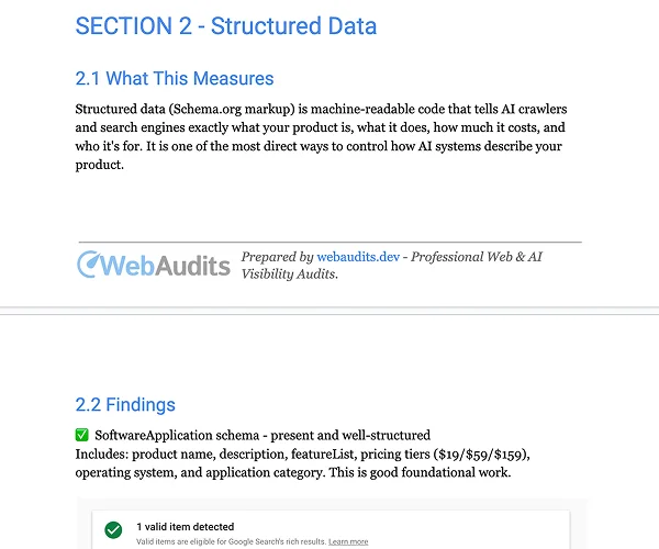 Structured data audit - missing FAQPage schema and incomplete markup on SyncSupport