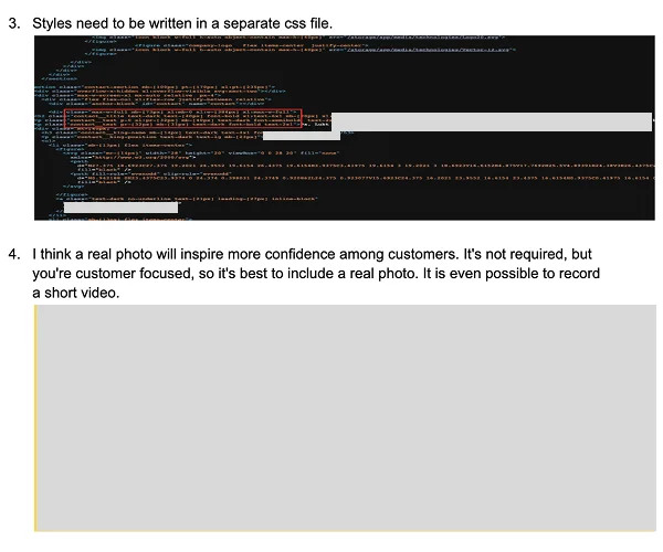 SEO audit recommendations covering schema markup, site navigation, breadcrumbs and duplicate content