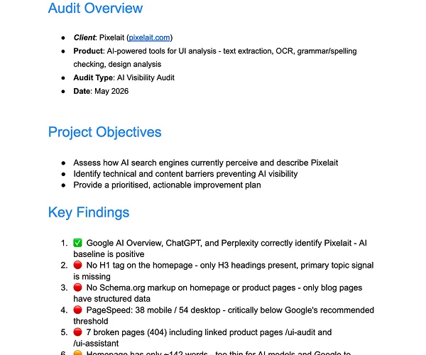 Audit overview - project objectives and scope
