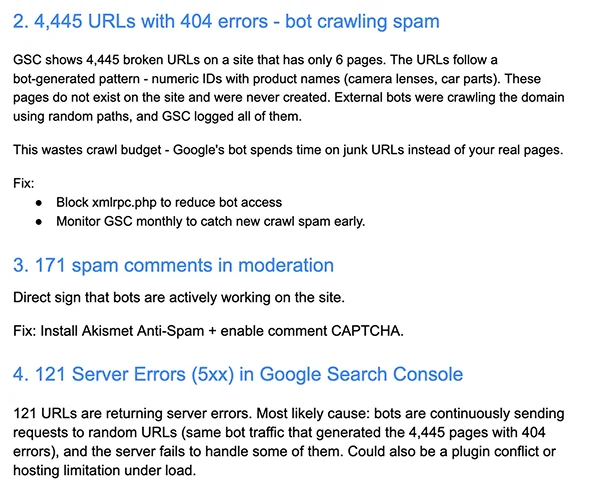 4,445 URLs with 404 errors in Google Search Console