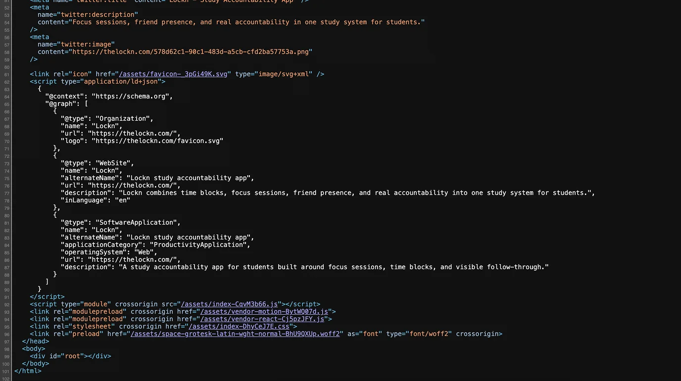 Comparison of raw HTML source and rendered browser view showing content missing from static HTML