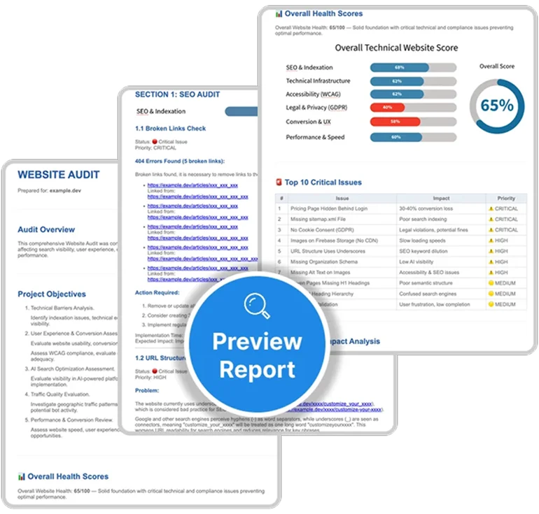 Web Audit preview